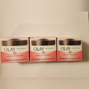 3 ~ OLAY NIGHT OF OLAY ~ Firming Night Cream for Face & Neck Moisturizer